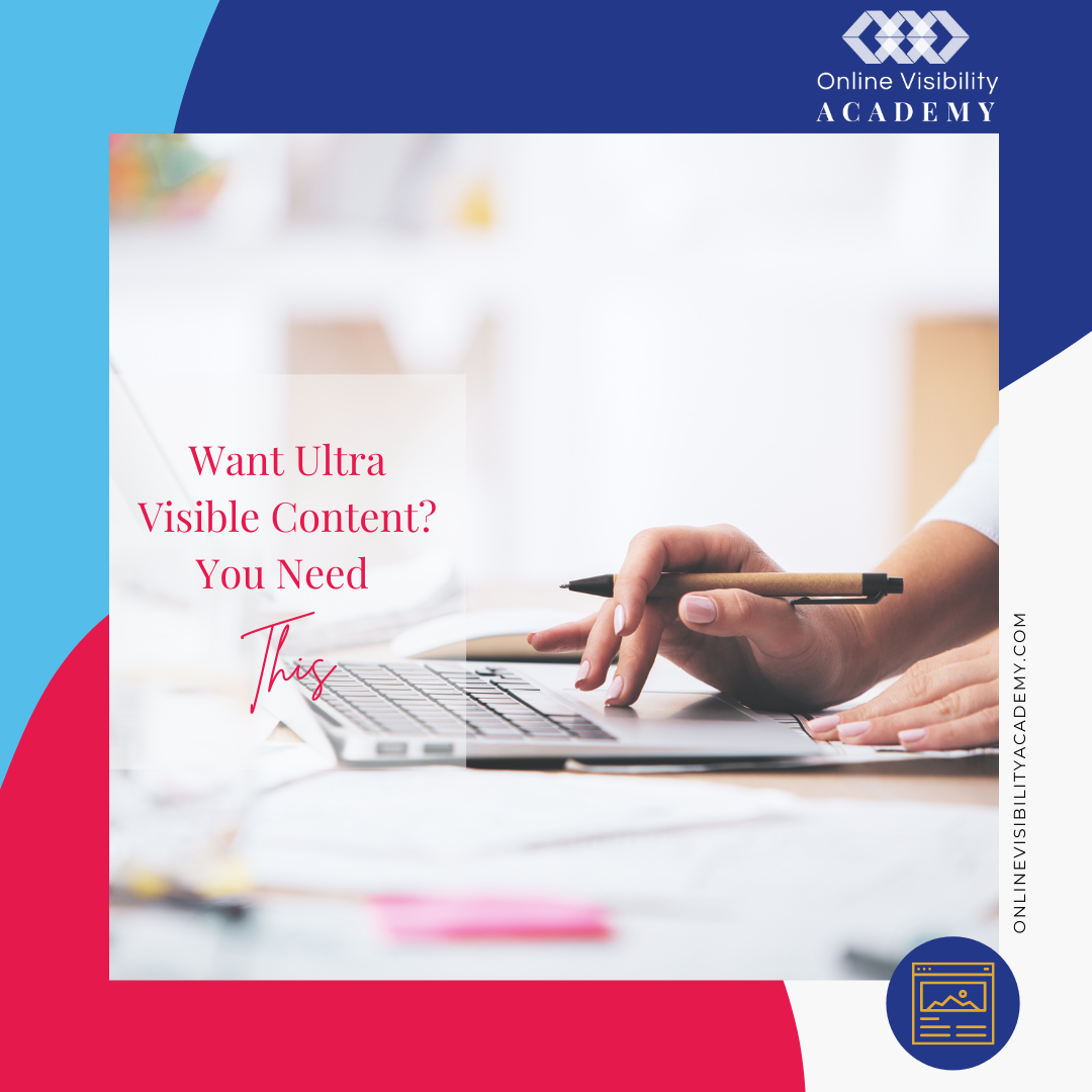 want ultra visible content  you need this