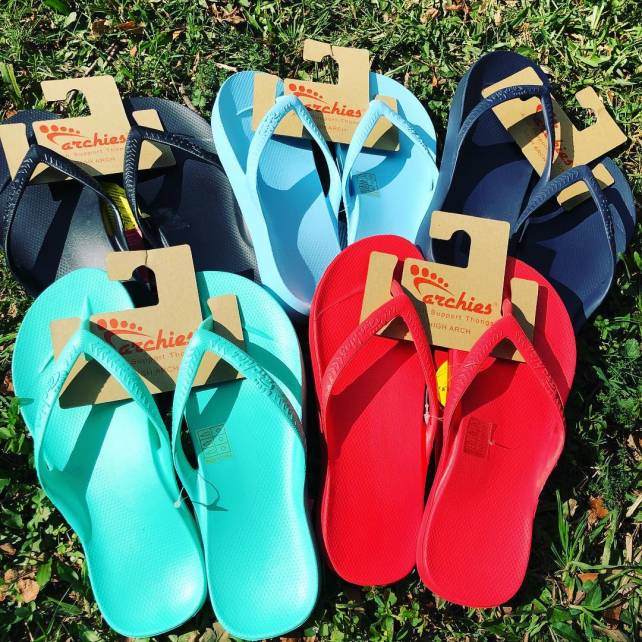 Archies thongs come in a range of colours