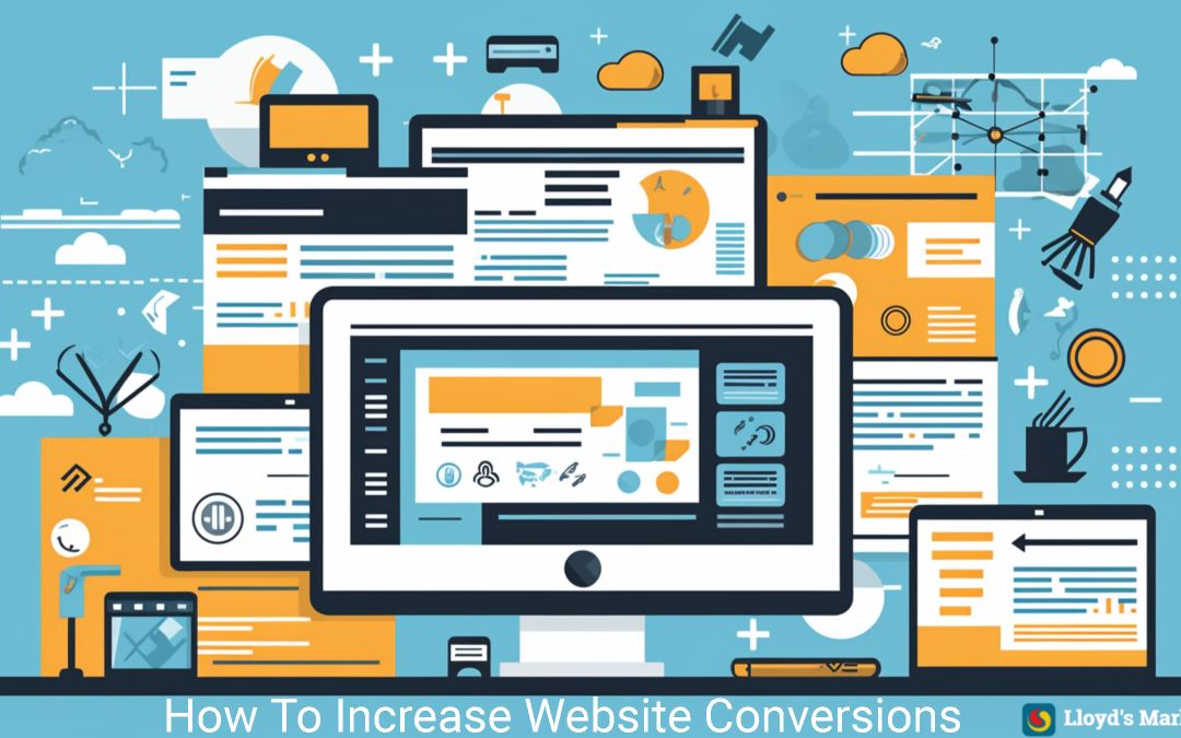 The feature image for our blog post, How to increase website conversions.