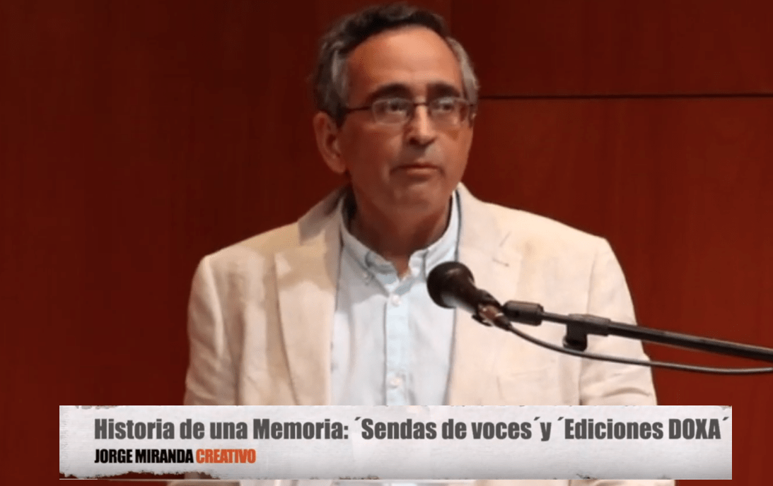 Un momento de la intervención de Jorge Miranda CREATIVO en la presentación del libro