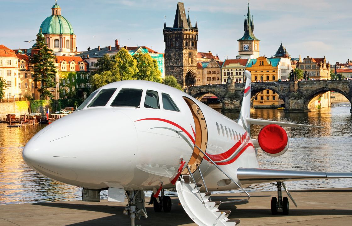 Welcome to Prague. Jet for the VIP flights.