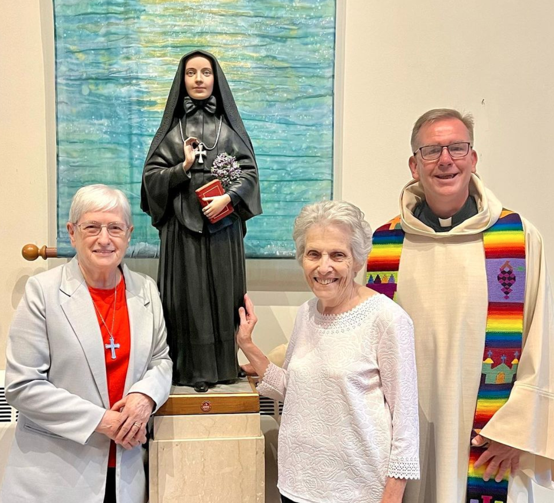 Sister Christine Marie (center) at her vow renewal ceremony that took place in the summer of 2023. Photo courtesy of Cabrini University Instagram.