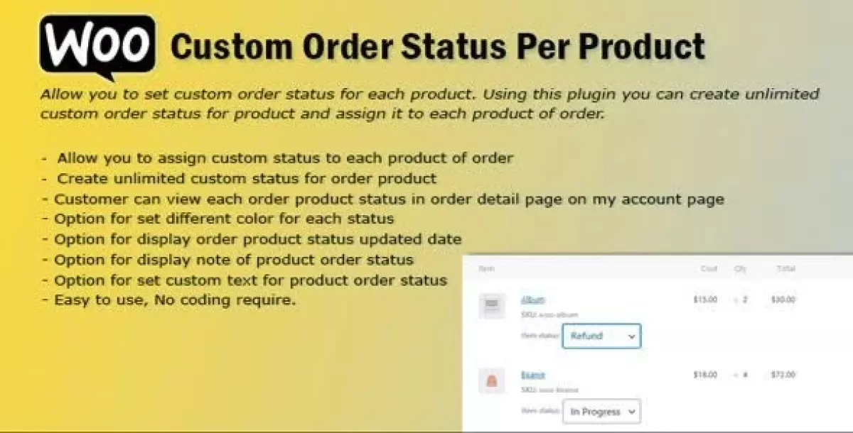 [WISH] WooCommerce Order Status Per