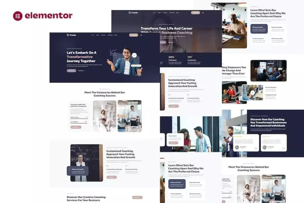 Trenda - Creative Business Coaching Elementor Template