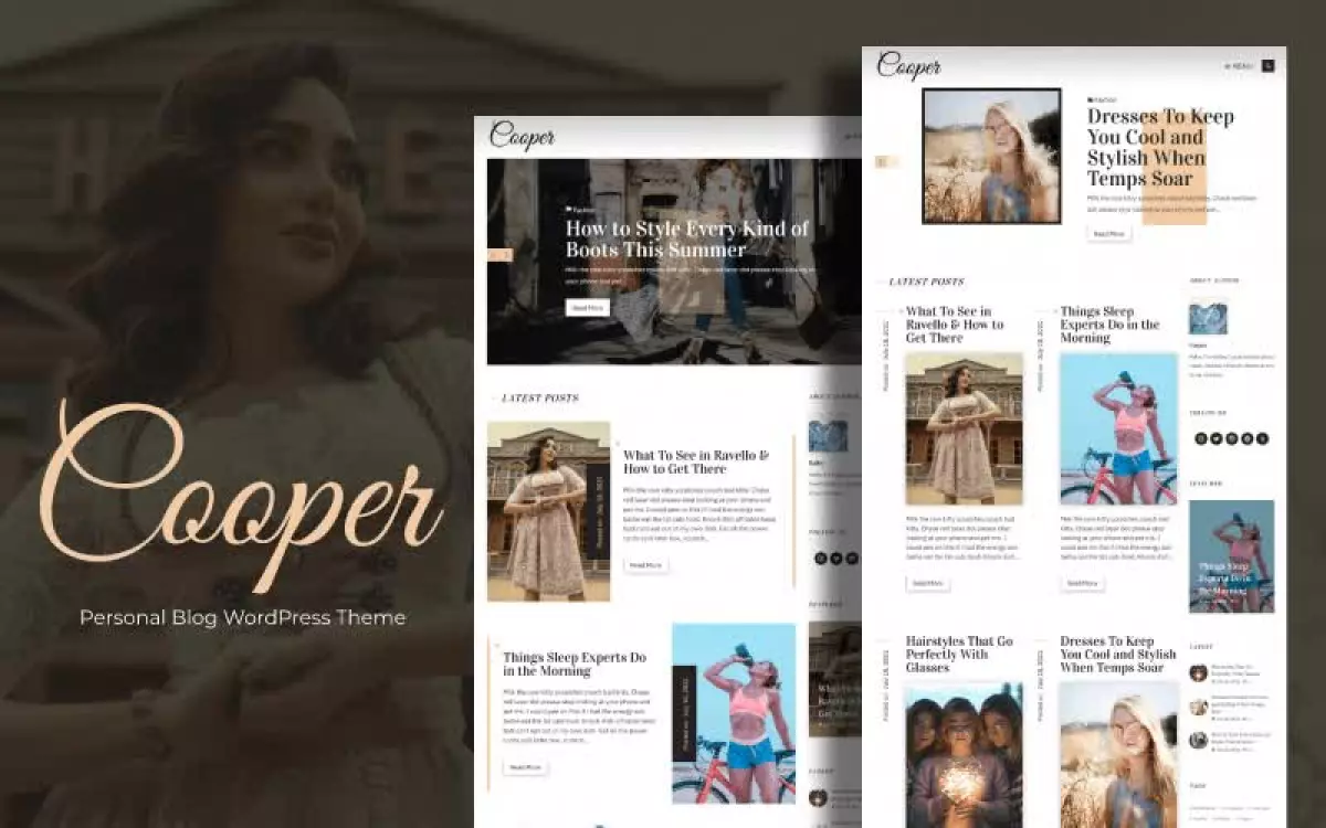 Cooper - Personal Blog WordPress Theme