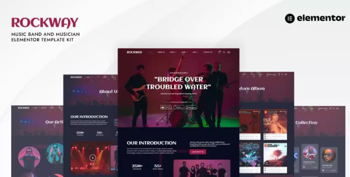 Rockway - Music Band & Musician Elementor Template