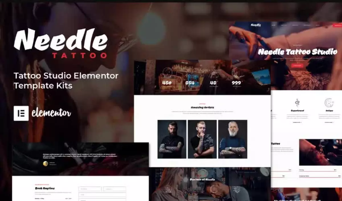 Needle - Tattoo Studio Elementor Template