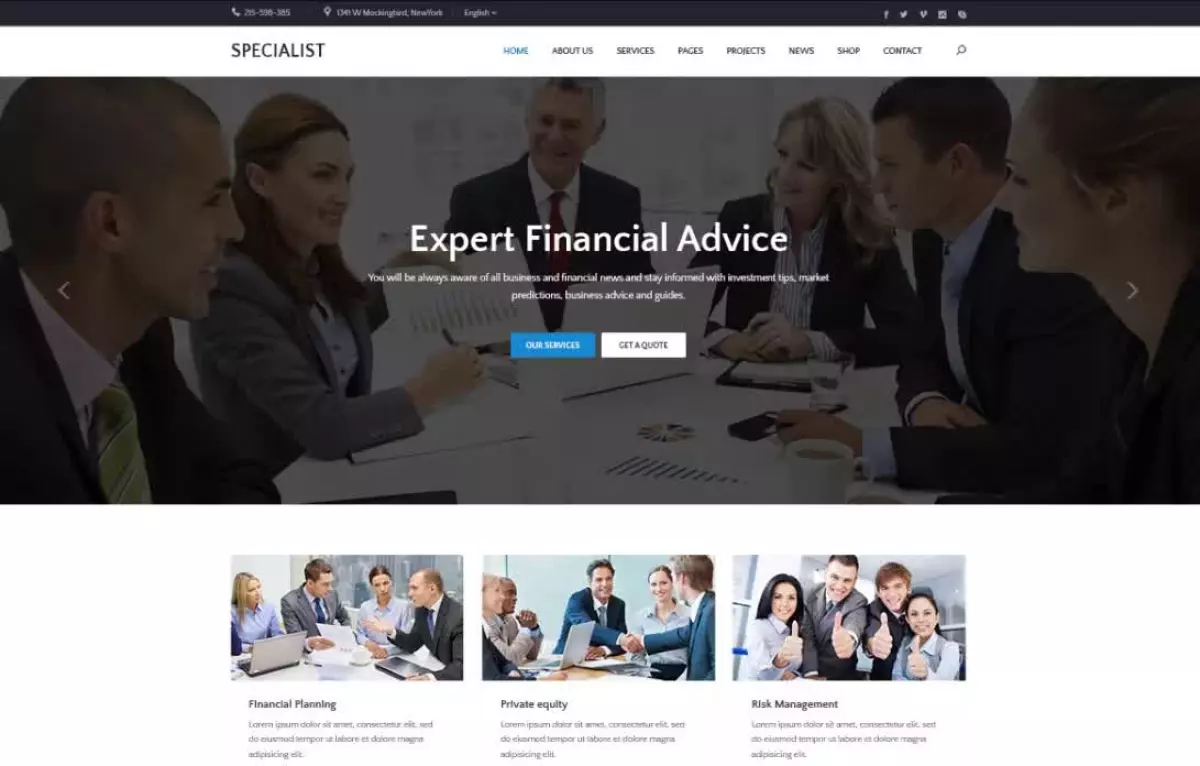 Specal - Financial, Consulting WordPress Theme