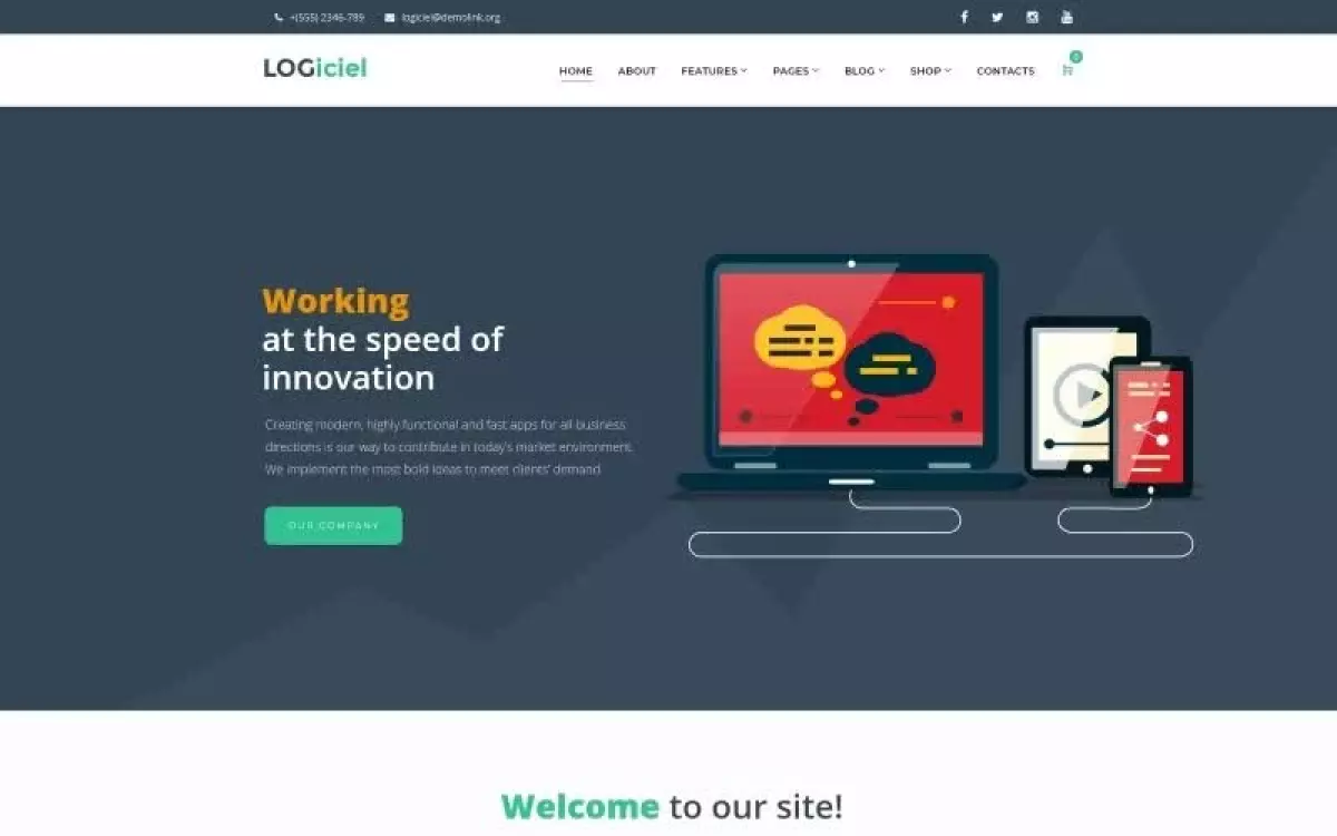 Logiciel - Software Company WordPress Theme