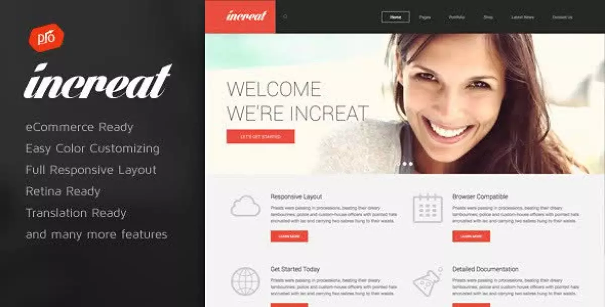 Increat - Responsive Multi-Purpose Theme