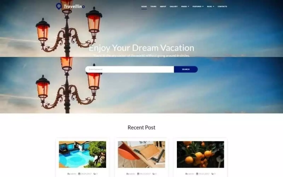 Travellino - Travel Company WordPress Elementor Theme WordPress Theme