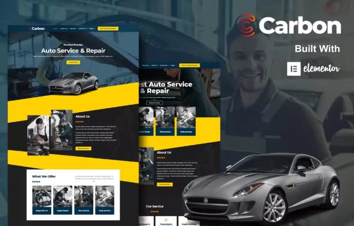 Carbon - Car Service Elementor Template