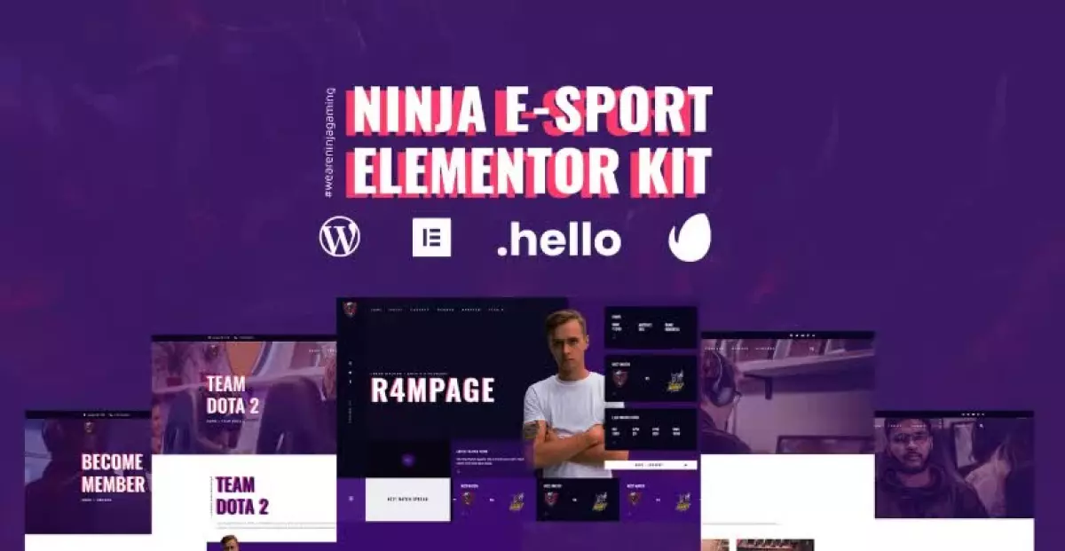 Ninja - Esports & Gaming Elementor Template