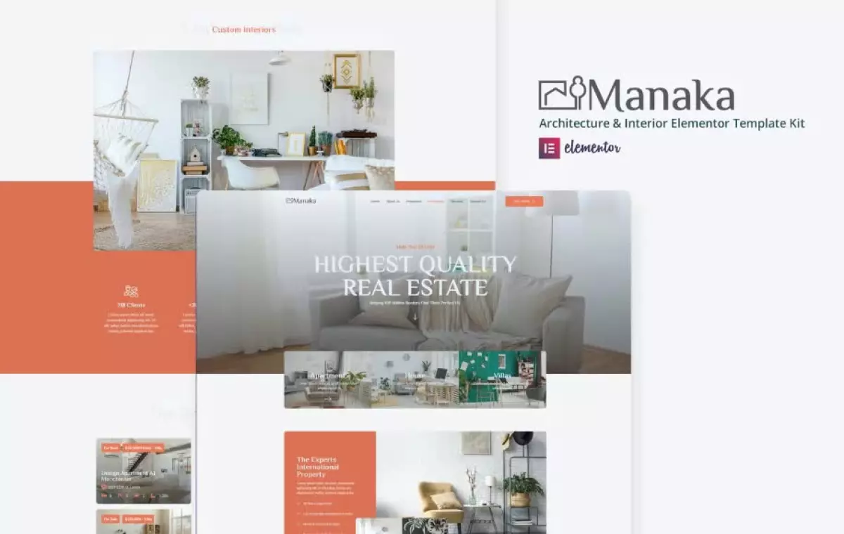 Manaka - Architecture & Interior Elementor Template