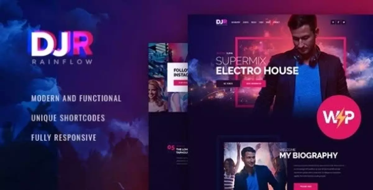 DJ Rainflow | A Music Band & Musician WordPress Theme