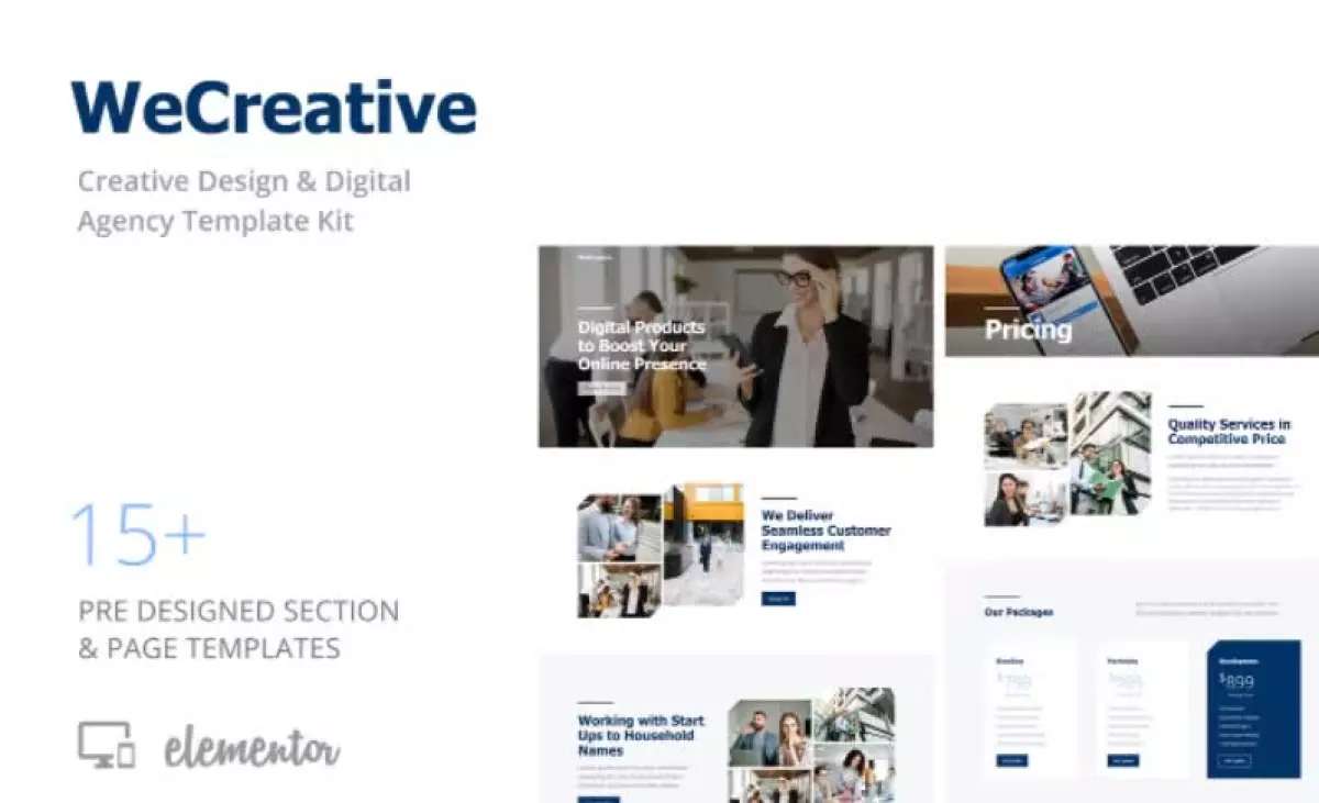 WeCreative - Digital Agency Elementor Template