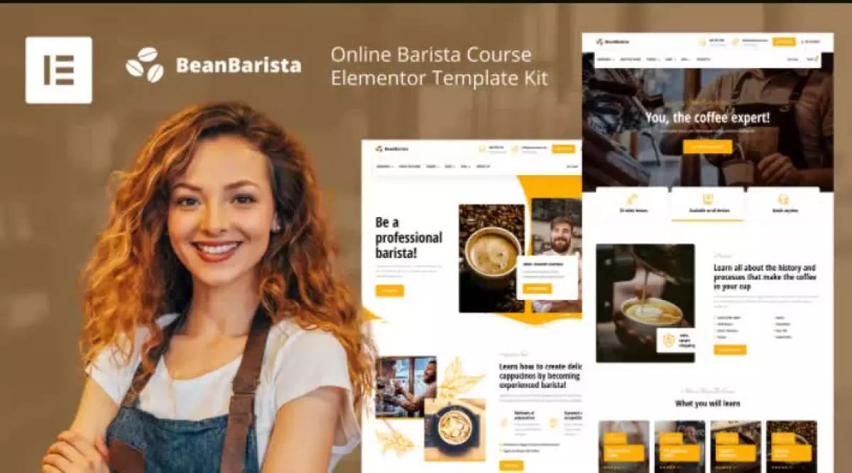 Bean Barista - Online Barista Course Elementor Template