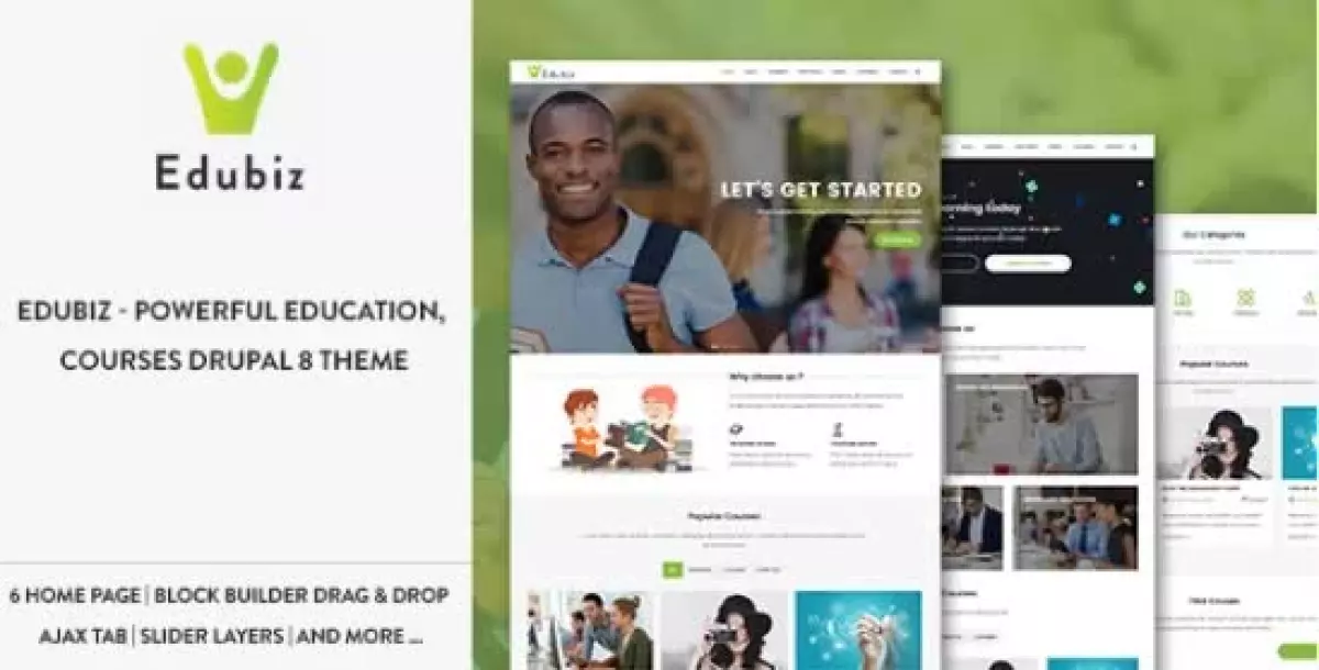 Edubiz - Powerful Education, Courses Drupal 9 Theme