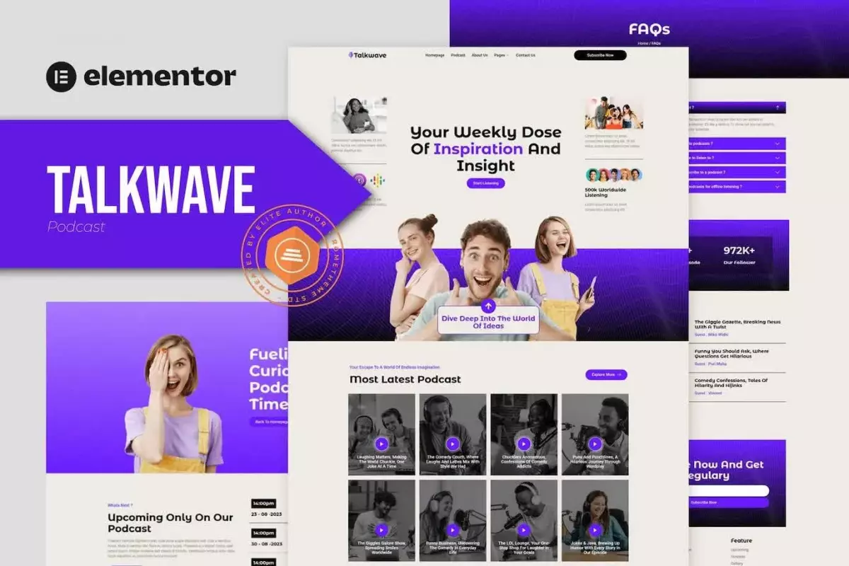 Talkwave - Podcaster Elementor Template