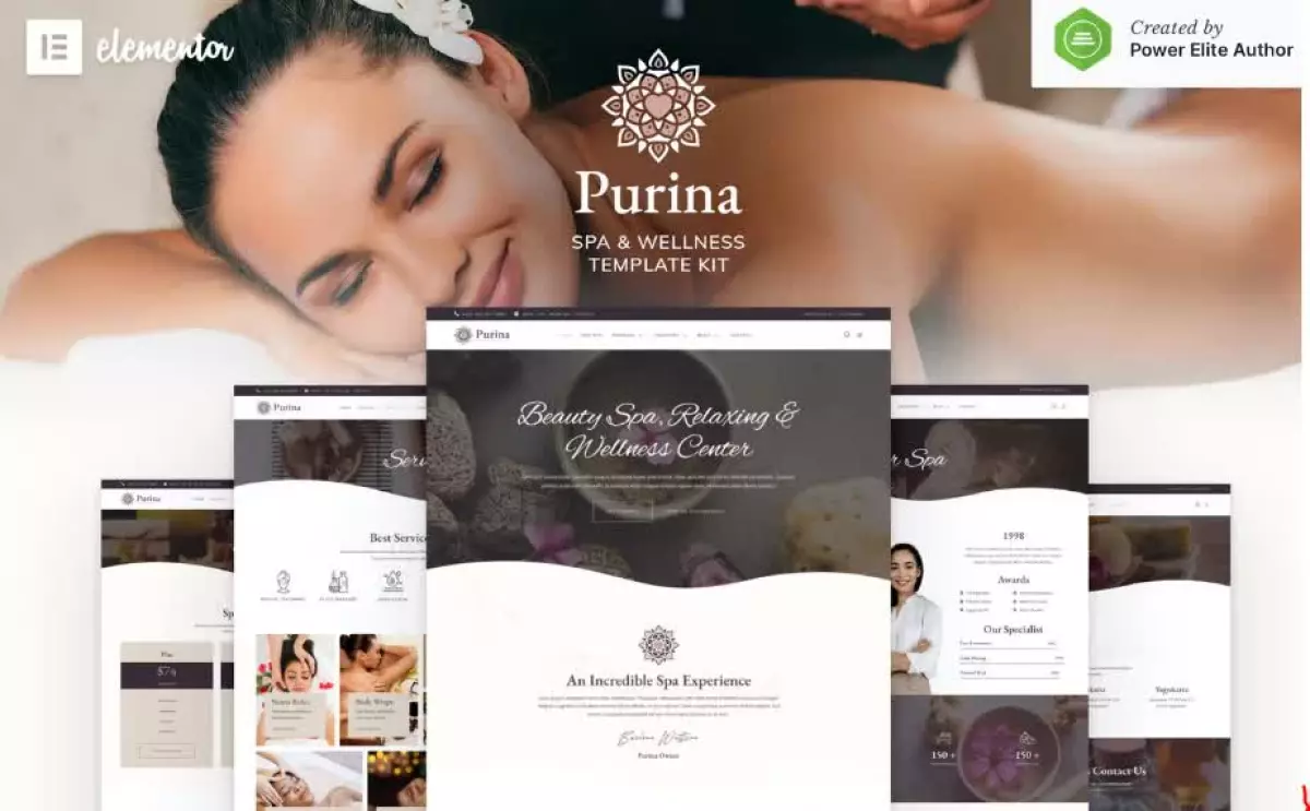 Purina - Spa & Wellness Elementor Template