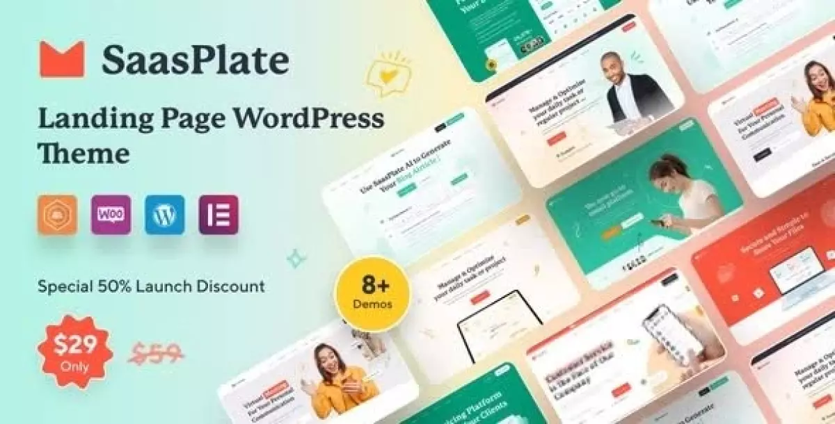 SaasPlate - Landing Page WordPress Theme