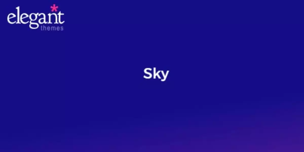 Elegant Themes Sky