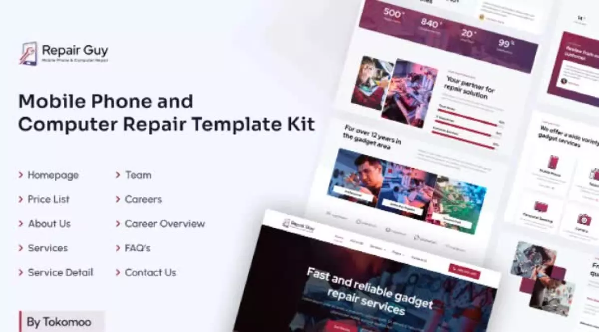 Repair Guy | Mobile Phone & Computer Repair Elementor Template