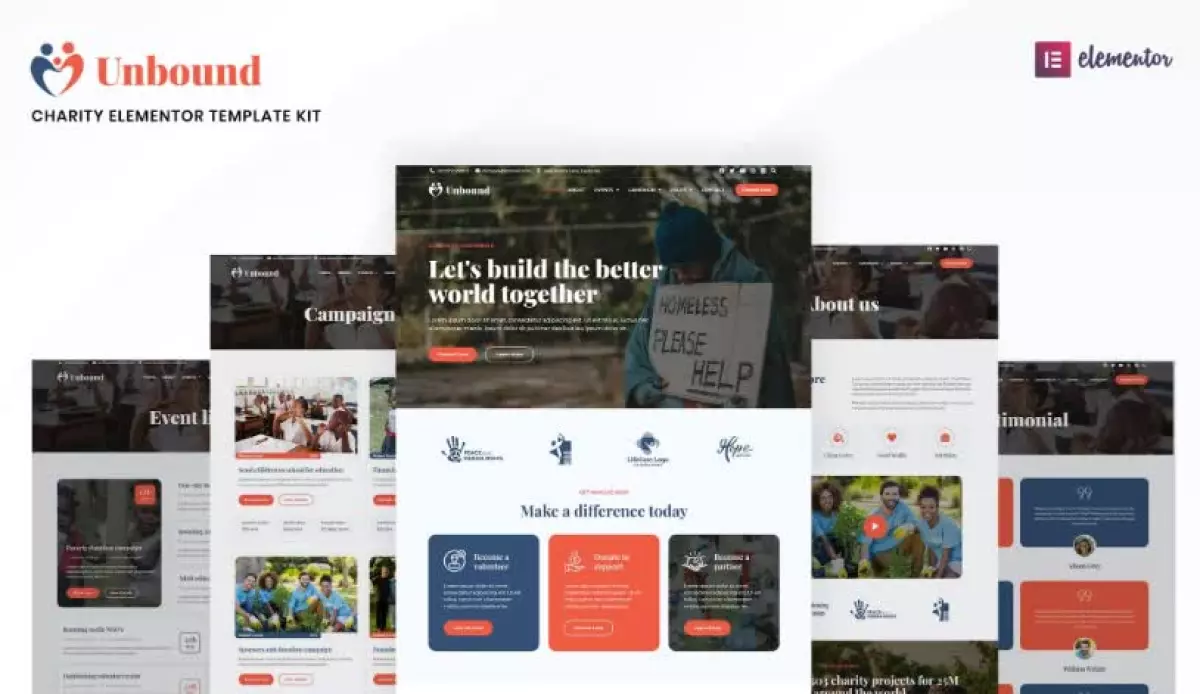 Unbound - Charity & Nonprofit Elementor Template