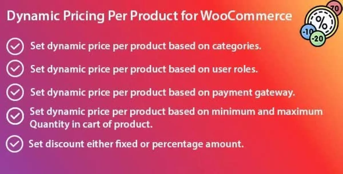 [WISH] Dynamic Pricing Per Product for