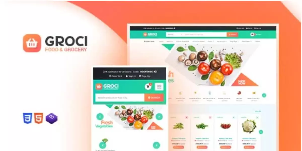 Groci - Organic Food and Grocery Market WordPress Theme