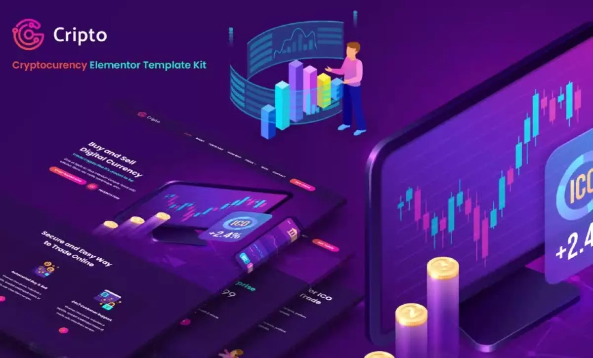 Cripto - Cryptocurrency & Bitcoin Elementor Template