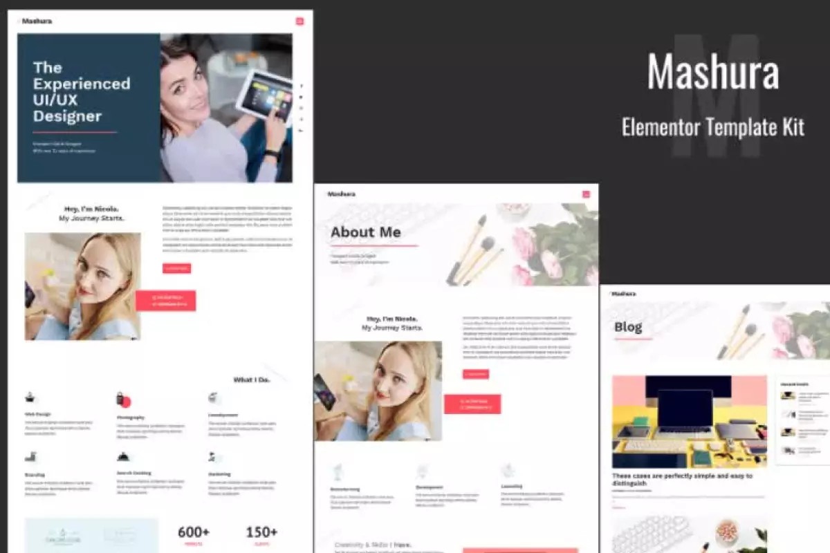 Mashura - Portfolio Elementor Template