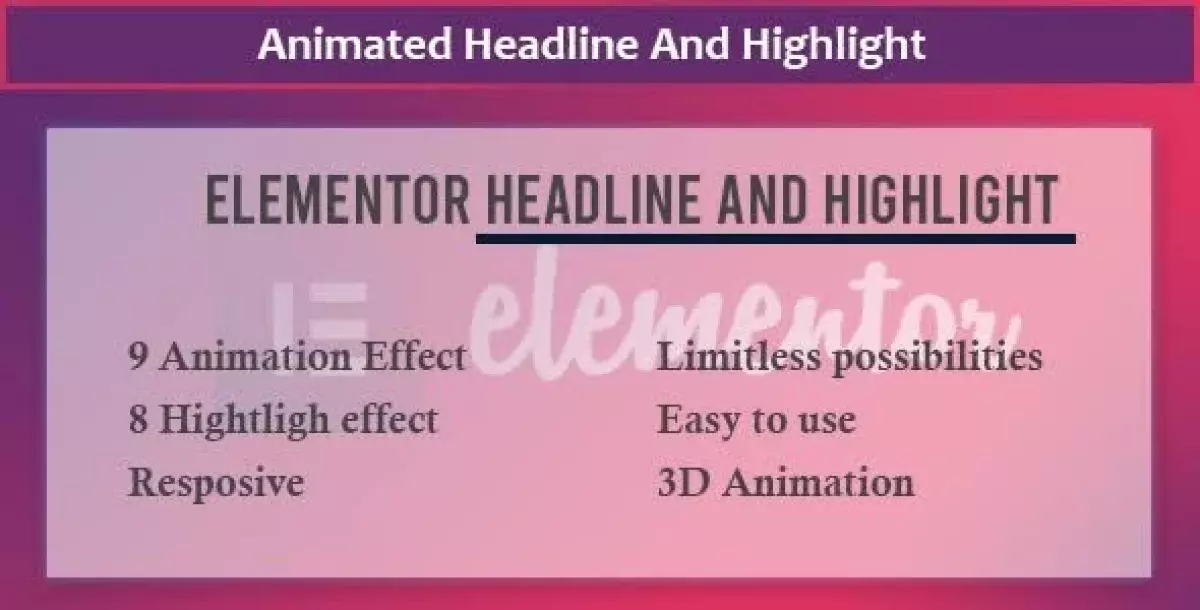 [WISH] Elementor - Animate Headline And Highlight