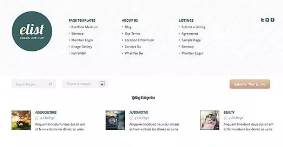 Elegant Themes eList WordPress Theme