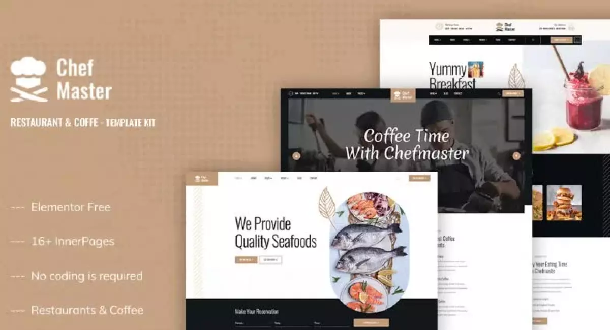 Chefmaster - Restaurant & Cafe Elementor Template