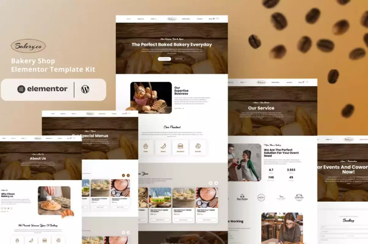 Bakery.co - Bakery Shop Elementor Template Kit