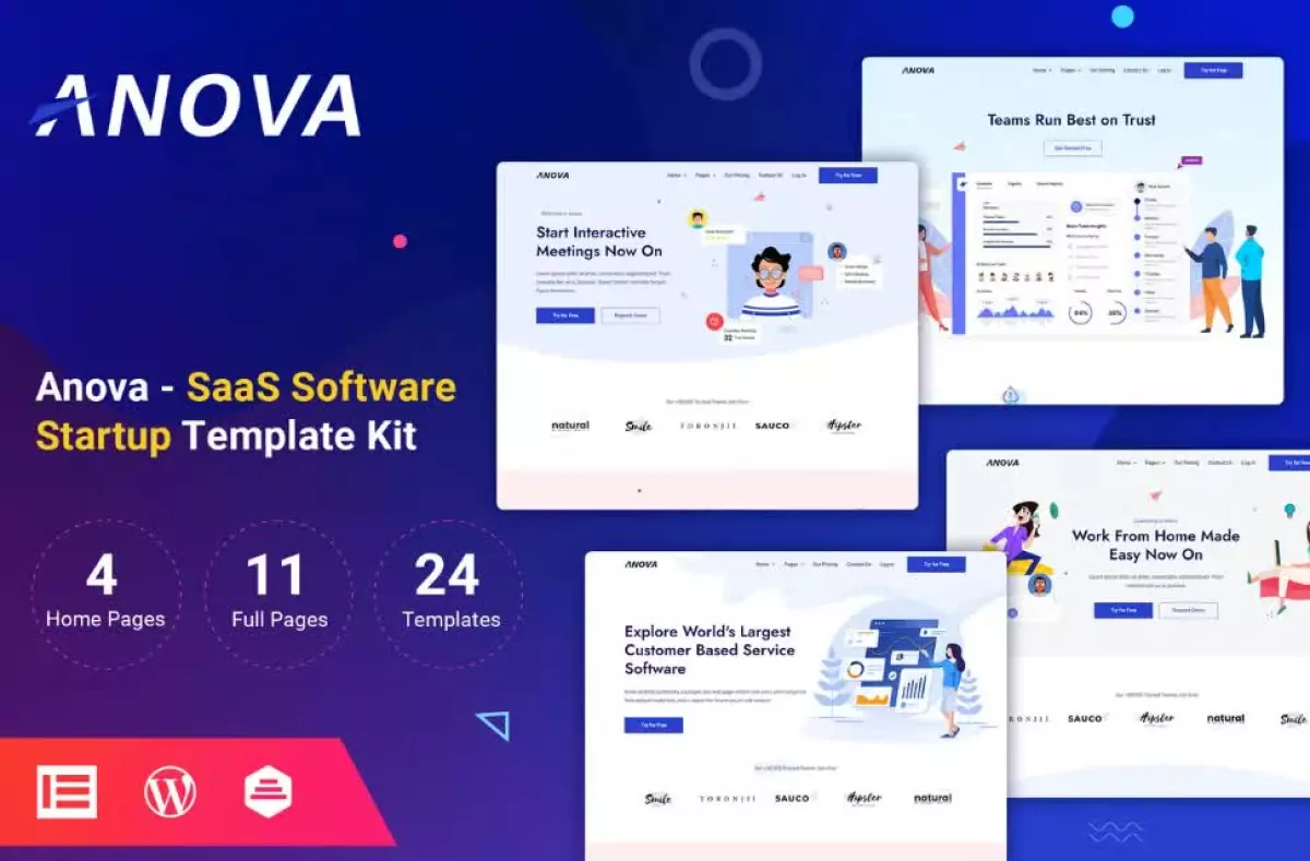 Anova - SaaS & Startup Elementor Template