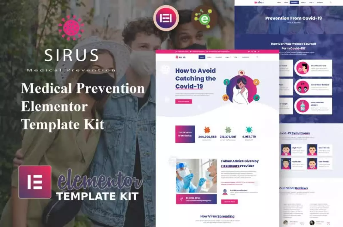 Sirus - Medical Prevention Elementor Template