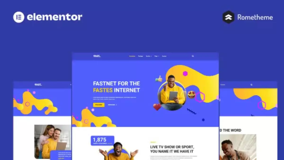 Fastnet - Broadband & Internet Elementor Pro Full Site Template