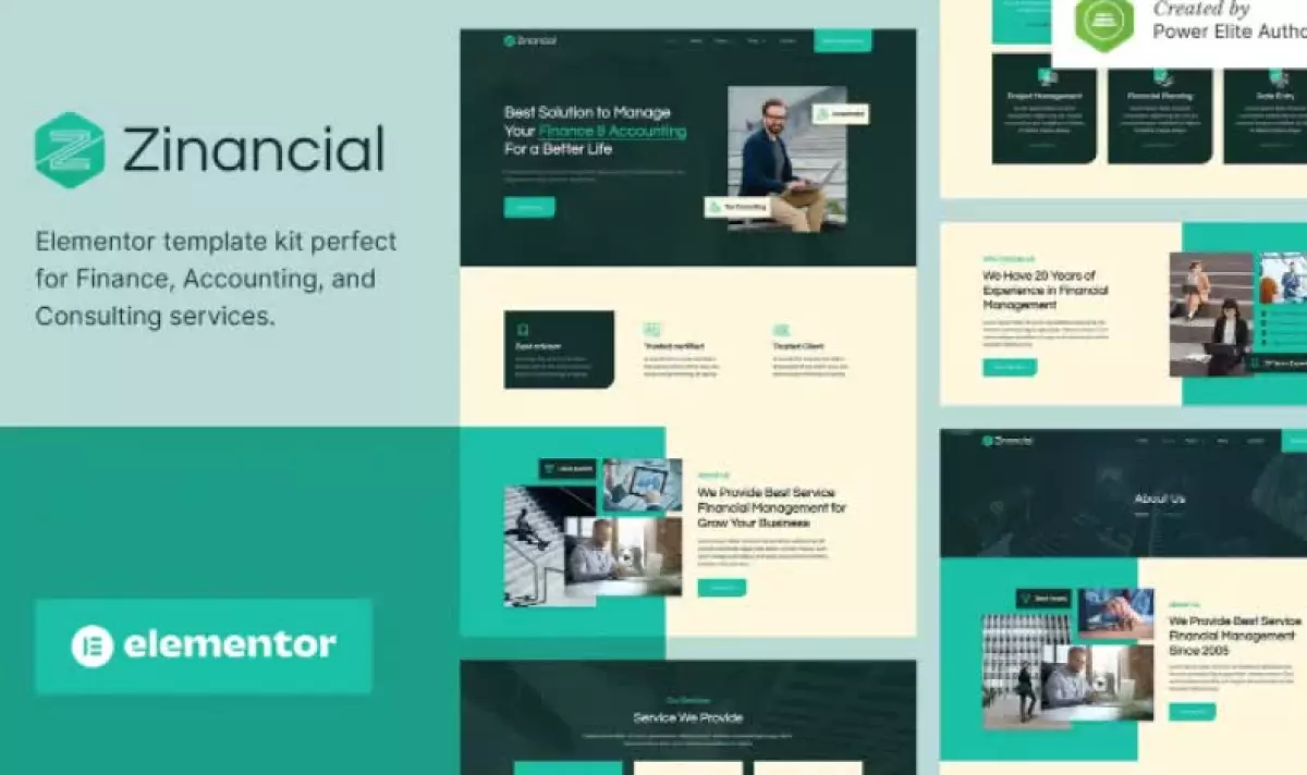 Zinancial – Finance & Accounting Services Elementor Template