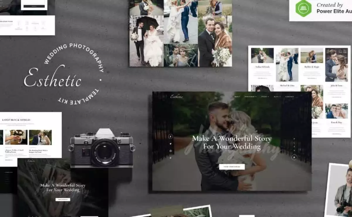 Esthetic – Wedding Photography Elementor Template