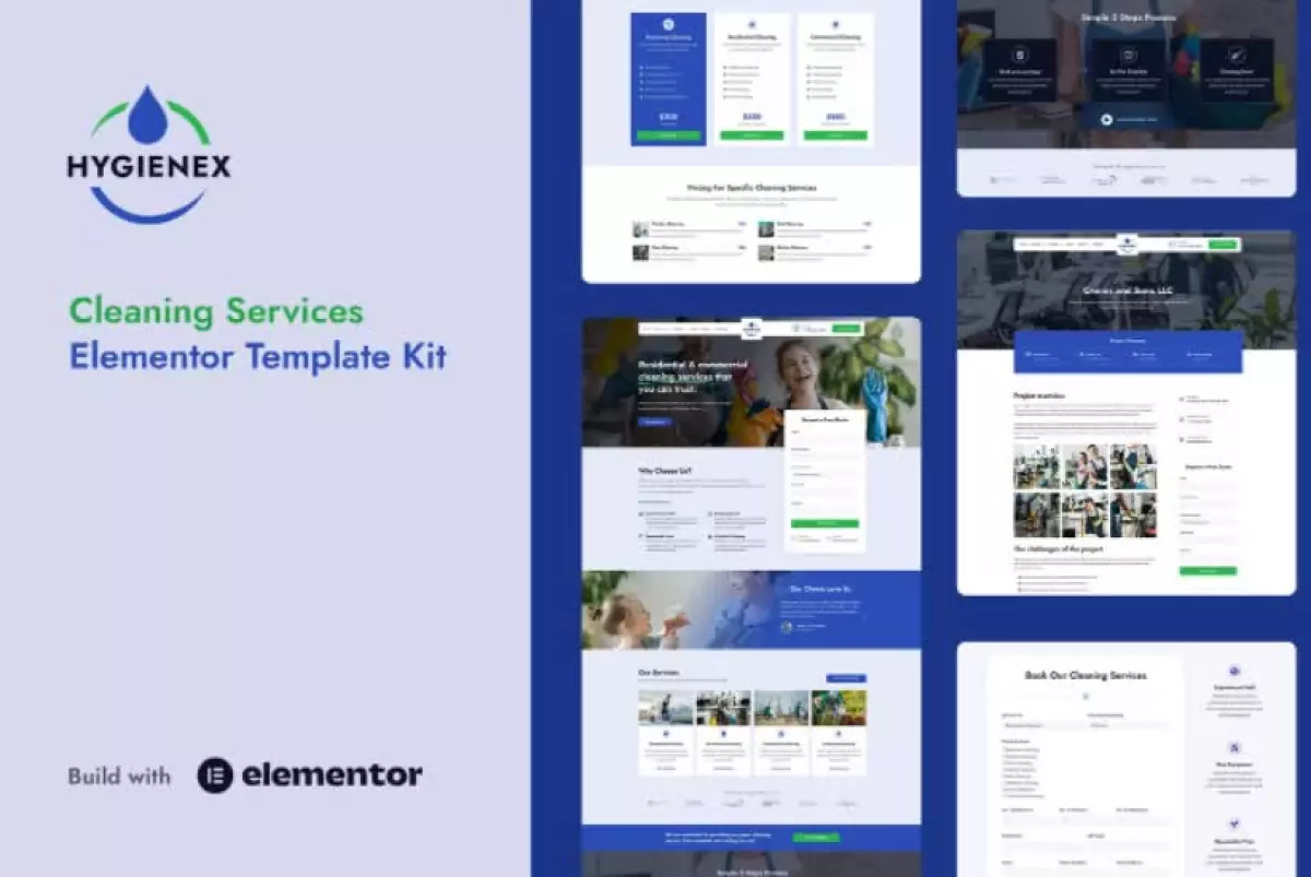 Hygienex - Cleaning Services Elementor Template