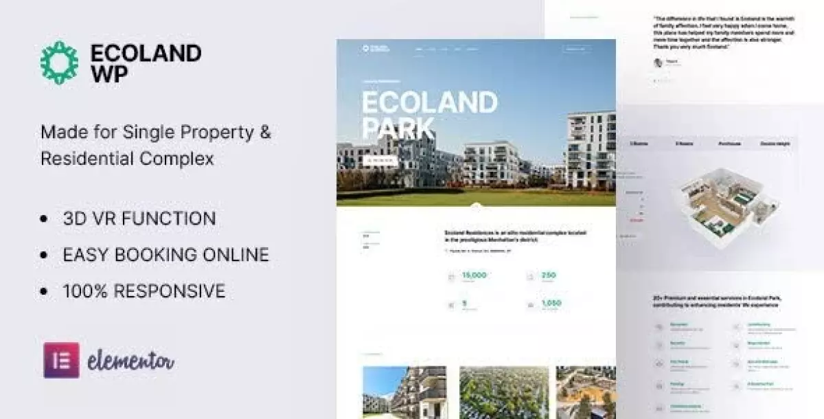 Ecoland - Single Property WordPress Theme