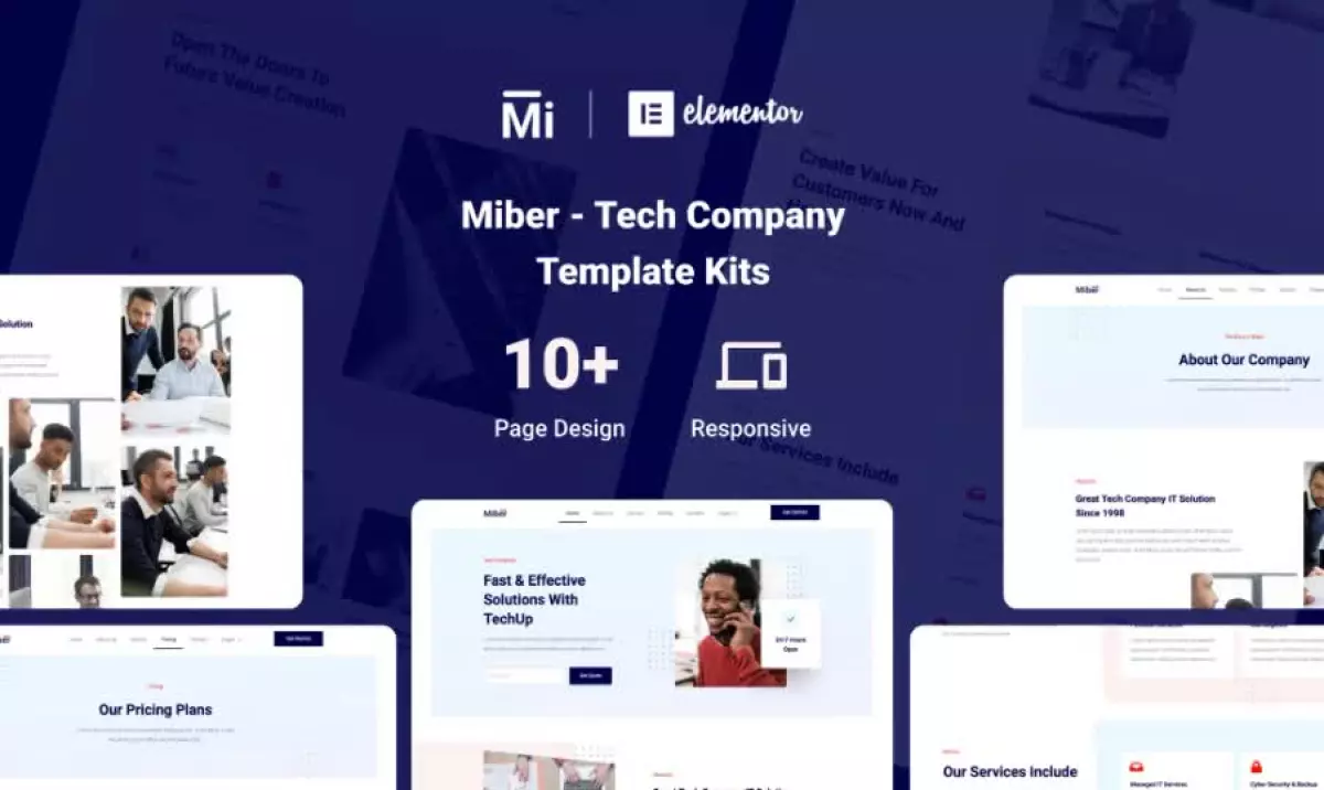 Miber - Tech Company Elementor Template