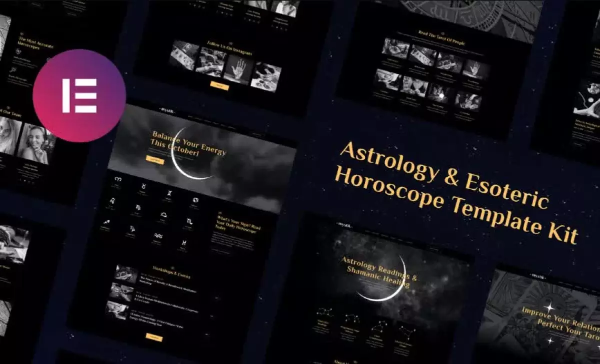 Mystik | Astrology & Esoteric Horoscope Elementor Template