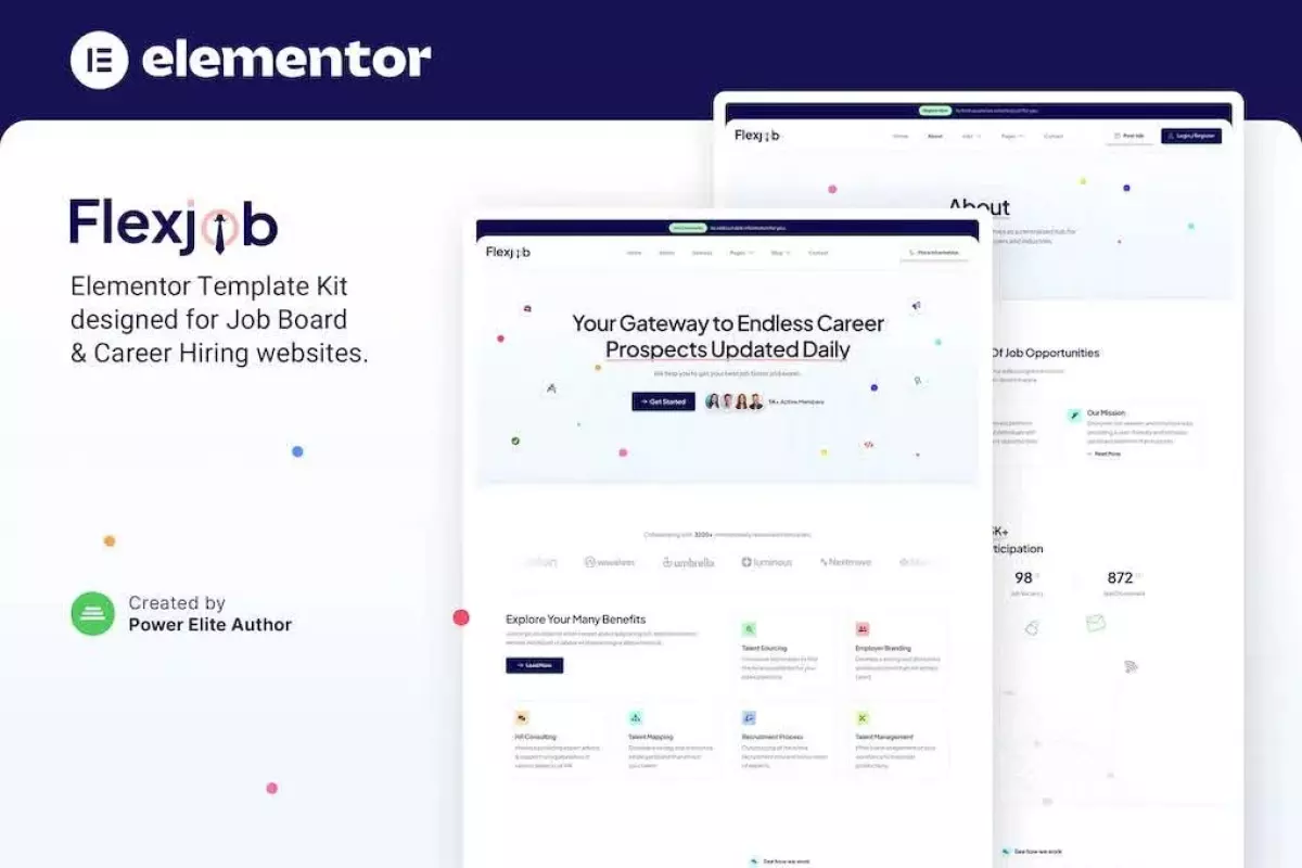 Flexjob – Job Board &amp; Vacancies Elementor Template