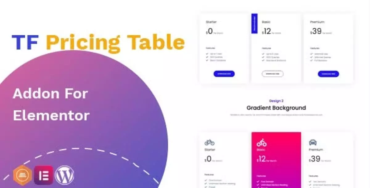TFPricing table Addon For Elementor