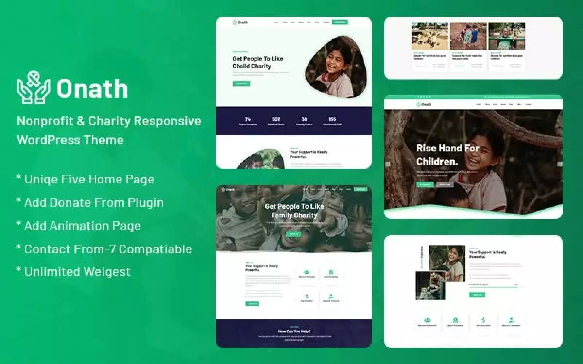 Onath - Nonprofit and Charity Responsive WordPress Theme