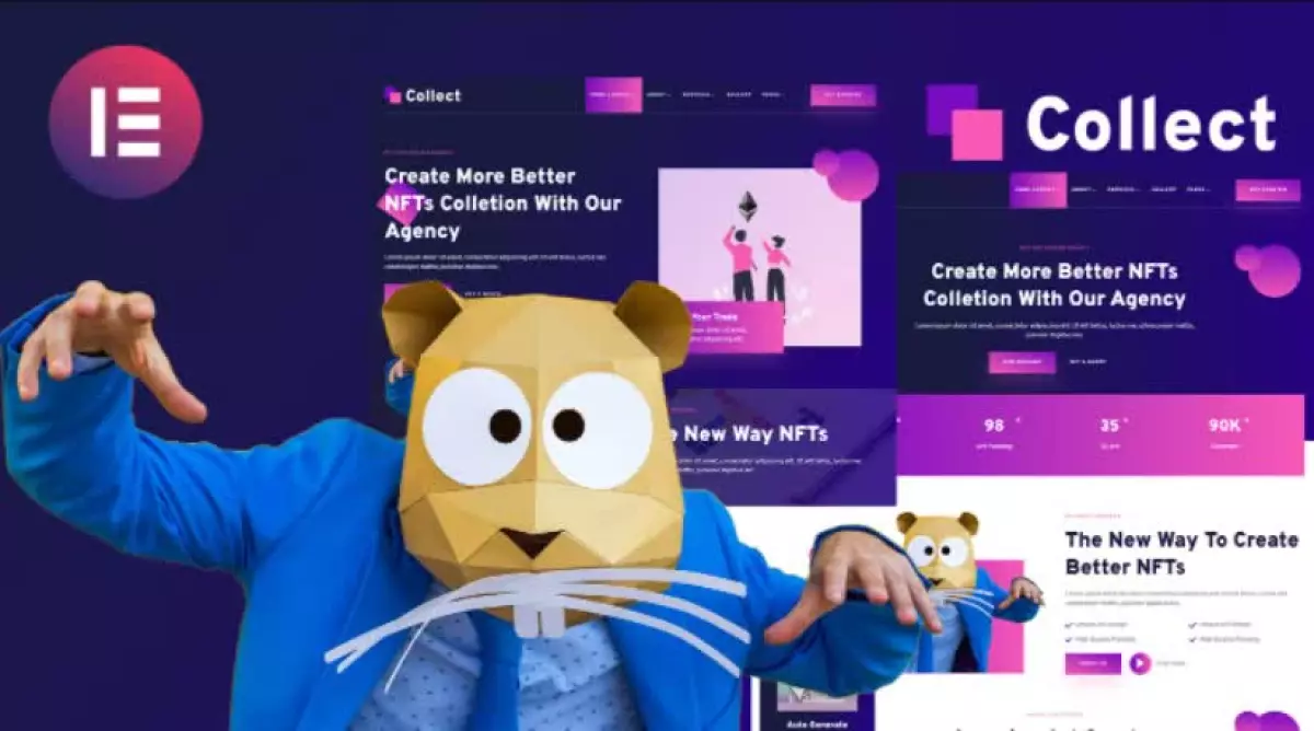 Collect - NFT Design Agency Services Elementor Template