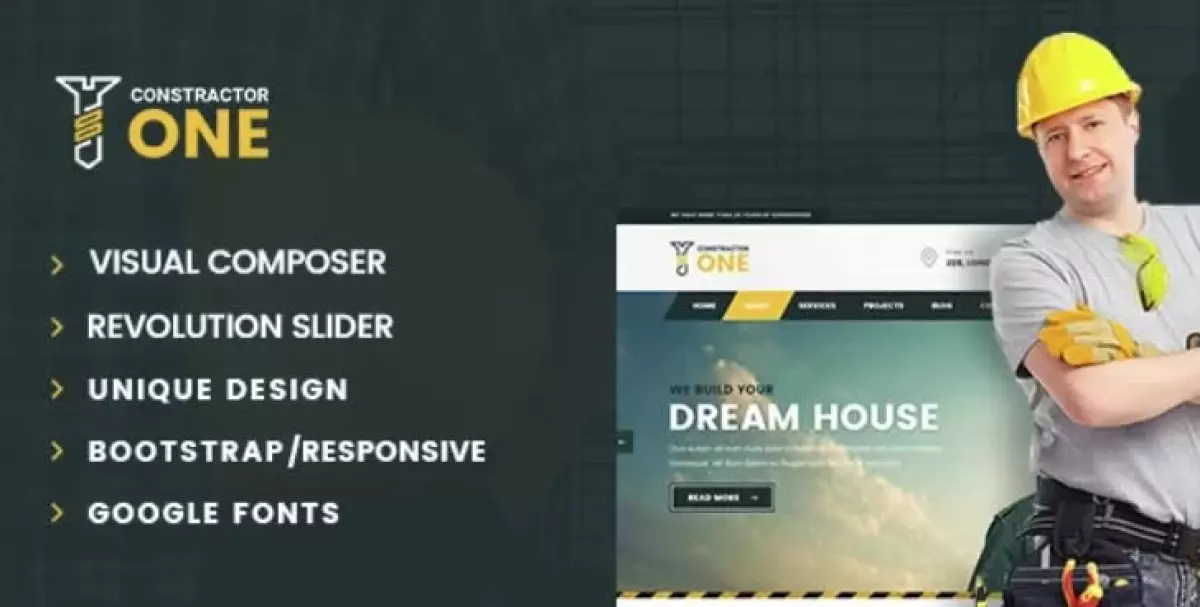 Constructor One – Construction WP Theme